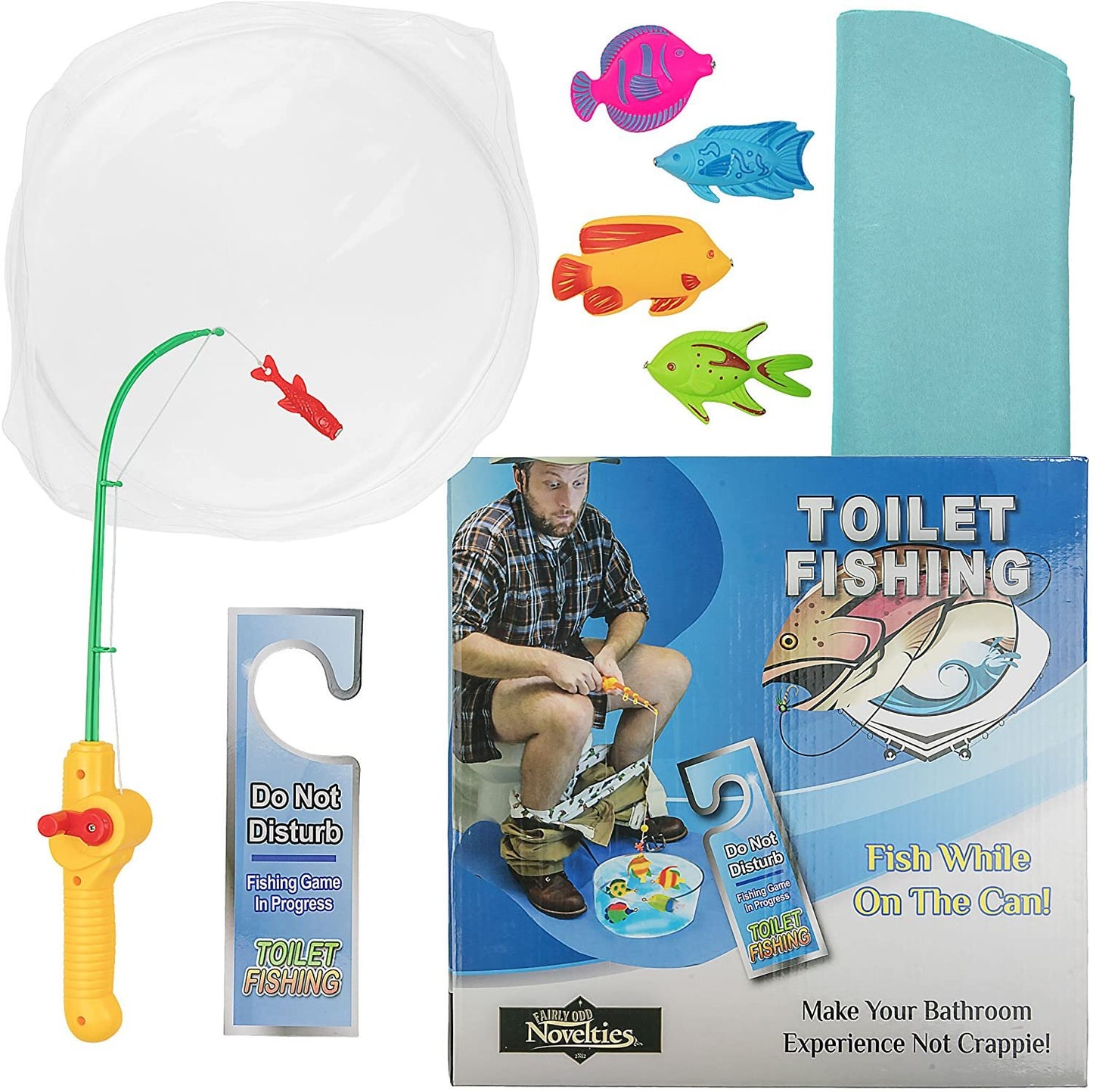 Potty Fisher Toilet Fishing Game - Fairly Odd Novelties - Funny Novelty Gag Joke Bathroom Gift